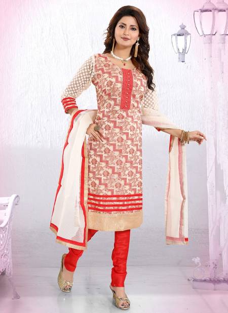 RED Colour N F CHURIDAR 09 Stylish Casual Wear Designer Worked Readymade Salwar Suit Collection N F C 281 RED